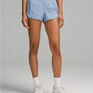Hotty Hot High-Rise Lined Short 4" - Blue Linen